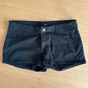 H&M micro polka dot black shorts